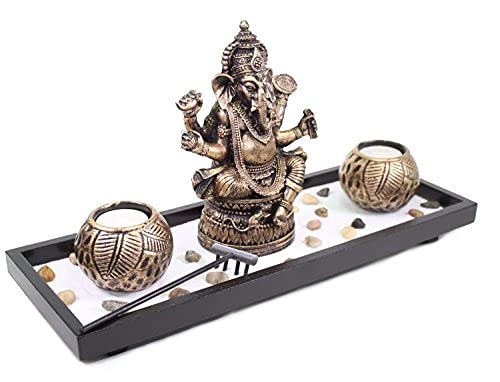 Zen Garden Buddha Table Top Candle Holder (Ganesha Sand)