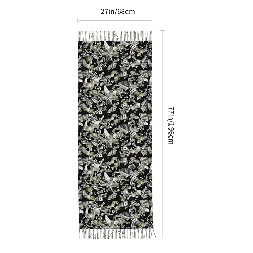 Supdreamc Cashmere Feel Scarf Soft Women Warm Cozy Scarves Multiple Colors - color: Picture (195)
