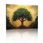 Golden Tree of Life Canvas Wall Art - Zen Decor, Tree of Life Painting, Spiritual Motivational Poster, Modern Zen Wall Decor for Home Office Bedroom Living Room Prayer Room (48L"x32W" | 122x82cm) - size: 48L"x32W"