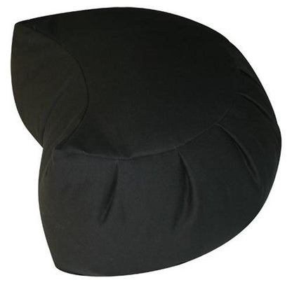 Kapok Crescent Zafu Meditation Cushion, Black - color: Black