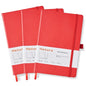 Heture Hardcover Notebooks, A5 Lined Journals Notebook for Writing 160 Pages, 8.2 x 5.5 inch, Classic Ruled Notebooks for College/Work/Travel(Lined-3 Pack, Red) - color: Red, style: Lined-3 Pack