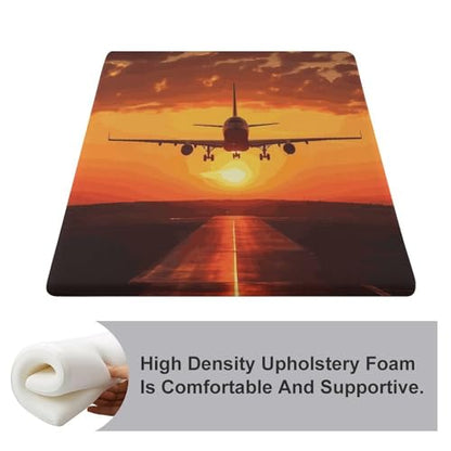 Seat Cushion Memory Foam Office Chair Cushion Airplane Sunset Chair Pad for Soft Support Tailbone Pain Relief Sciatica