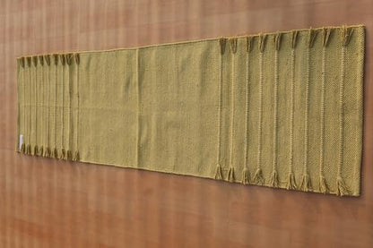 Jaipur Art & Rugs Cotton Yoga Rug - Eco-Friendly Hand-Woven Thick Mat (24”x72”x5mm) for Everyday Fitness at Home - Comfortable & Extra-Long - color: Yellow