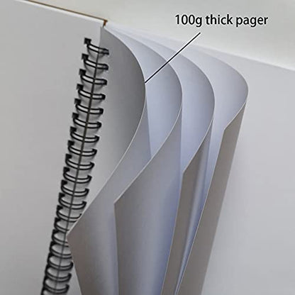 YUREE A5 Spiral Notebook Blank, 100gsm Thick Paper & Hard Kraft Cover, 60 Sheets (120 Pages), 8.35" x 5.9", Brown, 5 Pack - color: Brown Hardcover-Blank