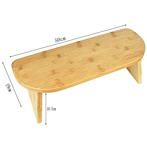 Meditation Stool, Ergonomic Meditation Bench, hinged Wooden Kneeling Stool, Foldable Meditation Table, Suitable for Tea Seats/Prayer and Healthier Sitting Posture/A / 50×19×18.5cm