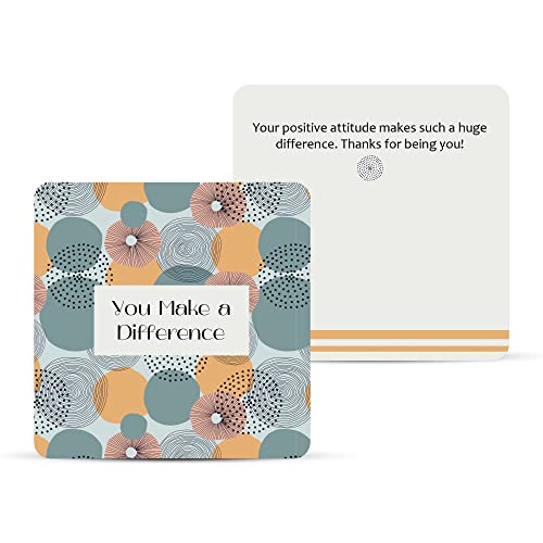 Dessie 60 You Make a Difference Inspirational Cards with Envelopes & Matching Seals. 60 Post-it Note Size Motivational and Encouragement Cards with Positive Affirmations. Great Thoughtful Gifts. - size: 3.5 x 3.5 inches, style: You make a difference
