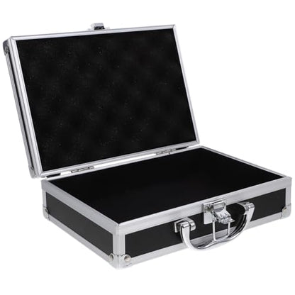 Yardwe Aluminum Tool Box Portable Hard Shell Briefcase Multi-Functional Carrying Case for Small Tools Electronics Travel Organizer 9.06X6.29X2.75 Inches