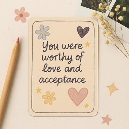 Inner Teen Healing Affirmation Cards - Meditation 54 Cards, Self-Compassion & Emotional Support, Anxiety Relief Items Affirmation Cards for Mental Health