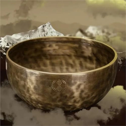 Singing Bowls Set Professional Original Bowls Full Moon Handmade Buddha Sound Bowl Healing Instrument Meditation Accessories，12CM