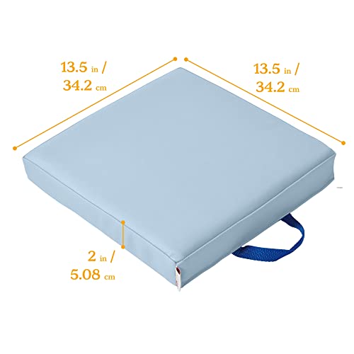 ECR4Kids SoftZone Floor Cushions, Square, Flexible Seating, Powder Blue, 6-Piece - color: Powder Blue