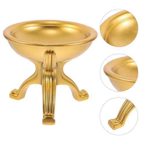 Religious Offering Bowl Decorative Altar Sacrifice Tool Small Hand-painted Resin Prayer Meditation Tabletop Statue for Home Festival Décor