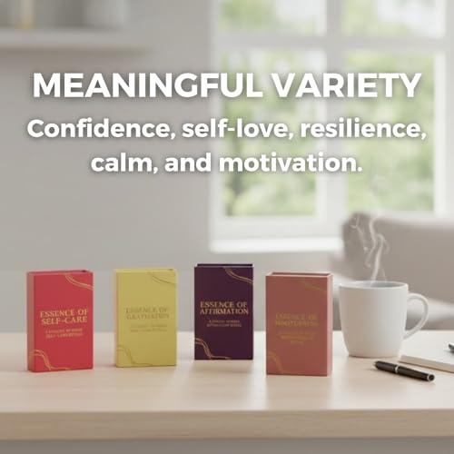 Mindfulness Scratch Off Activity Cards, 52-Week Presence Deck with Calming Reflections, Grounding Prompts & Mental Clarity Activities, 4.7 x 2.8 Inches
