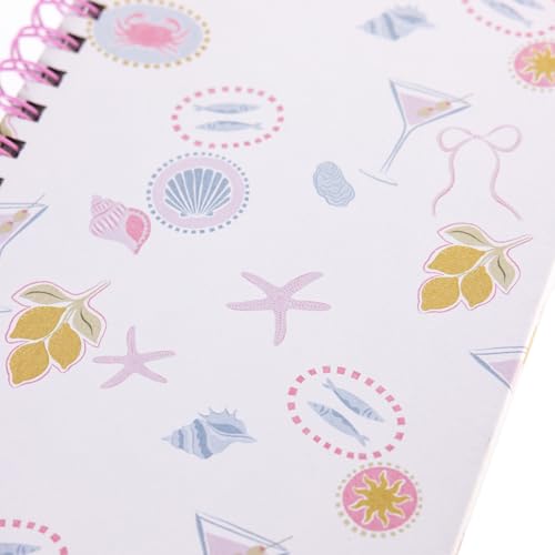 Graphique Coastal Fabric-Bound Journal | Hardcover Notebook for Daily Writing | High Quality Paper Stationery for Office or Home | 6 x 8 Inches with 240 Lined Pages - color: Coastal