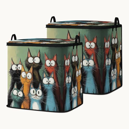 2pcs closet organizers and storage under bed,clothing blanket sweater sheet bedding comforter duvet quilt pillow toy storage bags with lids,dorm room essentials for containers 95L - color: 47