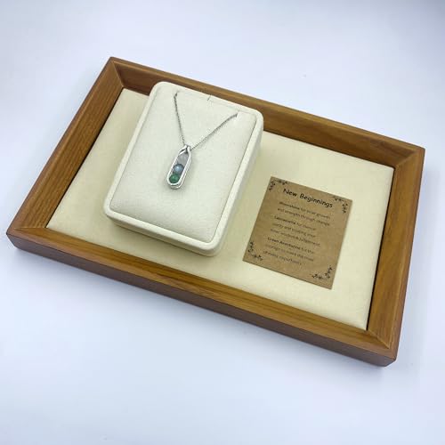 Natural Crystal Necklace Gift for New Beginnings, Crystals and Healing Stones Necklace for Anxiety Relief, Encourage Gift For Women, Mum, Natural Genuine Gemstone, Cheer Up - color: Gold, style: New Beginnings