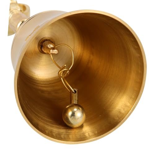 VICASKY Hand Bell Copper Instrument for Buddhist Prayer and Meditation Elegant Design Tranquil Sound for Home Decor and Spiritual Practices