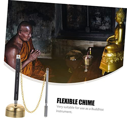 Telescopic Chime for Meditation and Rituals Flexible Buddha Utensil for Temple Use Lightweight Dharma Tool for Ceremonies Simple and Practical Design for Chanting