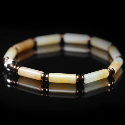 Tigranes Premium Natural Stone Bracelet Collection – Handmade Gemstone Jewelry in Luxury Branded Gift Box - style: Yellow Aventurine
