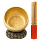 Tibetan Singing Bowl Set - Meditation Sound Bowl | Spiritual Gift for Women and Men Handmade Yoga Accessories (4" Engraved) - color: 4" Engraved
