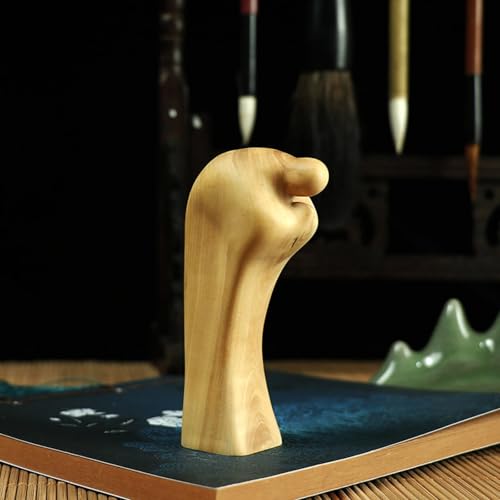 Boxwood Wooden Small Statue Zens Wood Ornament Sculpture Decor Wood Miniature Decoration Vintage for Office Home Feng Shui Sculptural