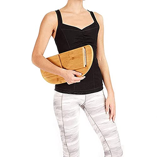 Foldable Meditation Bench Portable Kneeling Chair (18" W x 7.5”L) Yoga Stool from Bamboo with Travel Bag