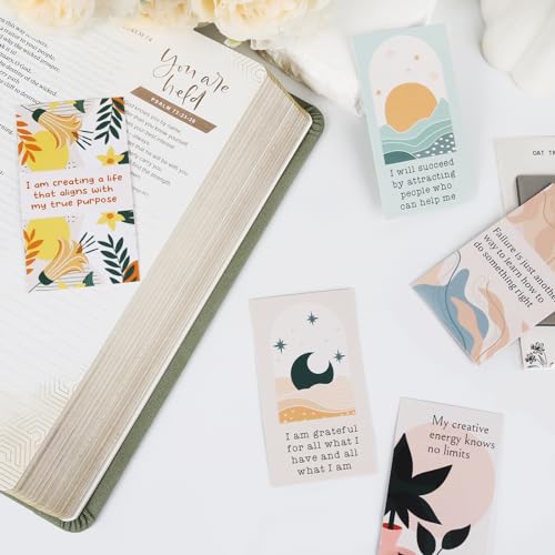 BRYTEFY 100 Empowering Affirmation Cards for Women, Daily Motivation with Thought-Provoking Questions, Mindfulness, Inspiration, and Meditation and Self Care Gift For Women. - color: 100Warm