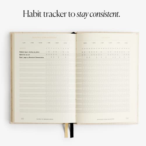 Intelligent Change Notes to Mindfulness Daily Journal for Women With Prompts to Write In, Illustrated Gratitude, Undated Guided, Hardbound Wellness x Chelsea Kauai (Linen)