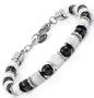 Beaded Bracelet for Men and Women – Natural Gemstone and Stainless Steel – Adjustable, Durable and Elegant – Made in Italy - color: Moonstone - Tourmaline