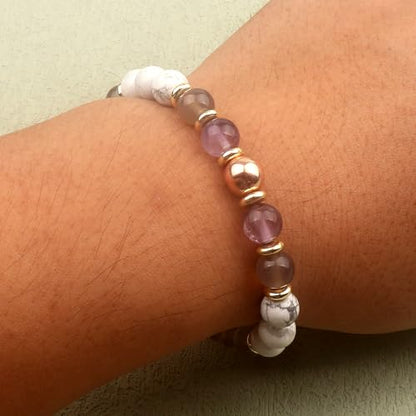 KSQS Healing Stone Bead Bracelet for Women, Natural Gemstones Balance Protection Bracelet, Spiritual Crystal Beads Bracelet Anxiety Relief with Meaning Card - style: You can do this