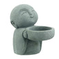 Landical Buddha Sandstone Statues, Zen Monk Praying Statue Sculptures Ornament for Wealth Good Luck Feng Shui Decor Home Office Car Decoration(Jizo Monk) - style: Jizo Monk
