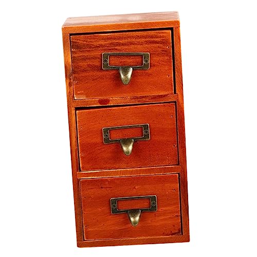 Desk Drawer Organizer Wooden Storage Box for Jewelry and Craft Supplies Natural Material Elegant Desktop Finishing Container for Organization - color: Light Brown