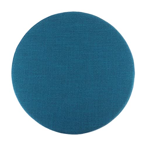 6cm Portable Round Yoga Meditation Cushion - Weight Breathable Linen, Perfect for Home and Outdoor Exercise - Lake Blue