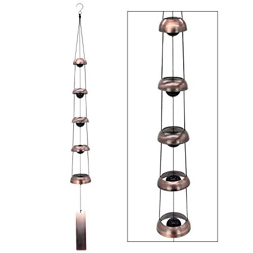 Copper Wind Chimes, Temple Wind Chime,Feng Shui Wind Chimes for Home Yard Outdoor Decoration - color: 5 Copper Bell