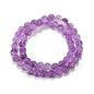 14in Agate Wrap Bracelet for Women Men Natural Round Beaded Agates Stone Healing Stretch Bracelets Elastic Handmade Polished Gemstone Beads Bracelet - color: Amethyst, size: 8mm Beads
