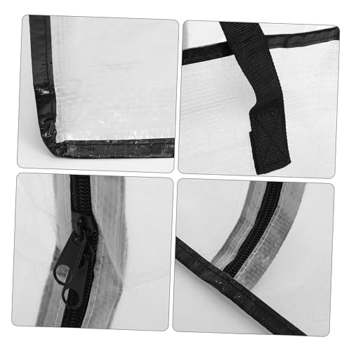 BESTYASH Multi-functional Storage Bag for Clothes Comforters and Blankets Heavy-duty Portable Moving Bag with Zipper and Strong Handles Capacity Semi-transparent Design