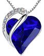 Leafael Gift Necklaces for Women, Infinity Love Birthstone Heart Crystal Pendant, Birthday Anniversary Jewelry for Wife, Mom, and Her, Silver Plated, 18" + 2" Adjustable Chain - color: 09b-September-Sapphire Blue