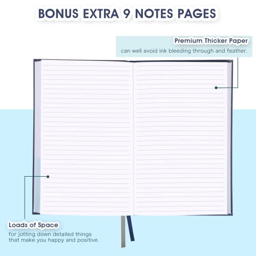 Daily Gratitude Journal/Planner - Five Minutes A Day to Be Grateful, Undated Guided Journal with Simple Guided Format to Track Your Growth, Weekly Growing Challenge Part with Quotes for Happiness