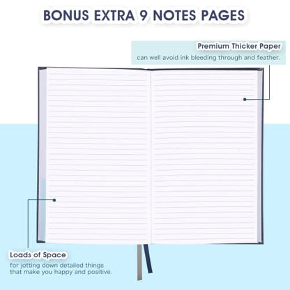 Daily Gratitude Journal/Planner - Five Minutes A Day to Be Grateful, Undated Guided Journal with Simple Guided Format to Track Your Growth, Weekly Growing Challenge Part with Quotes for Happiness