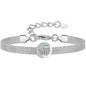 Mesh Link Gold Bracelet for Women 14K Gold Plated Clip Beads Dainty Bracelets Gift for Women - style: Silver-Wave