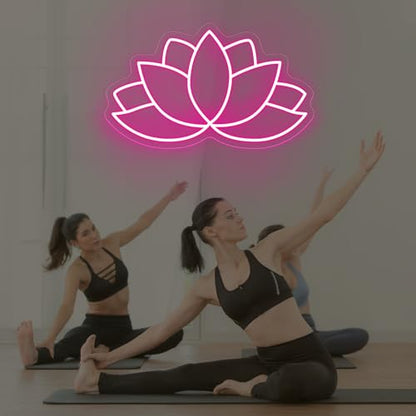 Lotus neon sign, Lotus led sign, Yoga Led Sign, Meditation Led Light, Exercise Room Wall Decor, Buddha Lotus, Pilates Studio Art Meditation Room Wall Art Yoga Lover Gift, Psychic Chakras Healing Exercise - color: Lotus