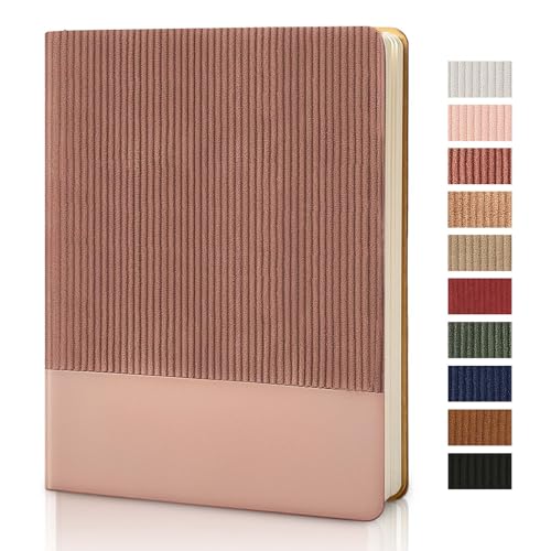 Lined Journal Notebook for Work College Ruled Note Book 7.2"x9.6" B5 PU Leather Daily Journaling 160 Pages for Women Men Writing Home School Supplies Business (Dark Pink) - color: 02-Dark Pink-1pack, style: B5 Lined 160pages