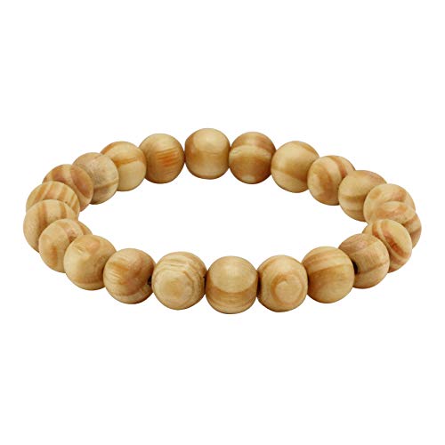 5 Pcs Wood Beaded Bracelet for Men Tibetan Buddhist Meditation Mala Prayer Beads Bracelet Elastic - color: B-10MM
