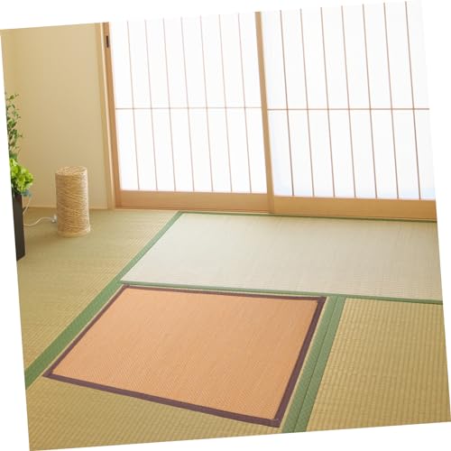 Cabilock Woven Meditation Cushion Mat Natural Bamboo Floor Pad for Comfortable Sitting Thick for Yoga Home and Meditation Activities