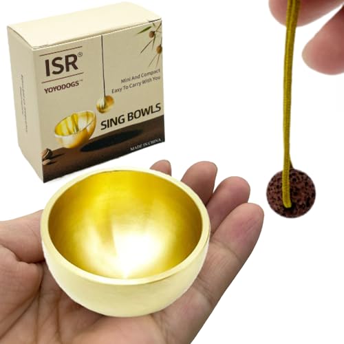 Mini Singing Bowls Set,Portable Sound Bowl Brass Handcrafted For Yoga,Meditation And Mindfulness,Chakra Healing Relaxation Gifts For Men,Women - color: singsing bowl-B