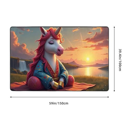 Magical Pink Meditation-A Print Area Rugs for Living Room Bedroom, Washable Soft 3x5 Throw Rugs Non Slip Carpet for Bedroom Decor Aesthetic 60x39 inches