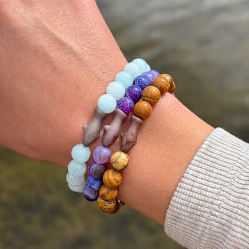 Fahlo Shark Tracking Bracelet – Track a Real Shark's Journey – Supports Wildlife Conservation – Elastic – on Interactive Mobile App Map – Unisex Ocean Conservation Gift - color: Seafoam
