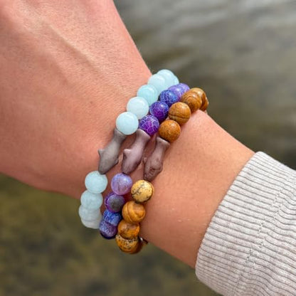 Fahlo Shark Tracking Bracelet – Track a Real Shark's Journey – Supports Wildlife Conservation – Elastic – on Interactive Mobile App Map – Unisex Ocean Conservation Gift - color: Seafoam