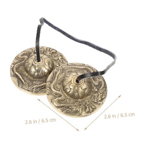 Cymbal Meditation Instrument Vintage Hand Bell Chime for Yoga and Sound Healing Lightweight Copper Tingsha for Relaxation and Mindfulness Practices
