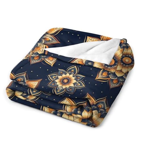 Yoga Meditation Lotus Throw Blankets Blanket Super Soft Warm Bed Blanket Couch Decorative Throw Blankets Living Room Dorm