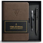 Journal & Pen Set for Men | Guided Mindfulness Journal with Brass Pen | 13-Week Self Mastery System for Gratitude, Reflection & Self Improvement | A5 Vegan Leather | Premium Gift Box - style: With Pen